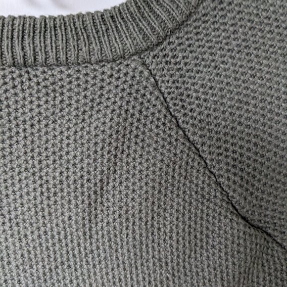 Madewell Chunky Waffle Knit Pullover Open Crisscross Back Sweater Size Small - Picture 8 of 8